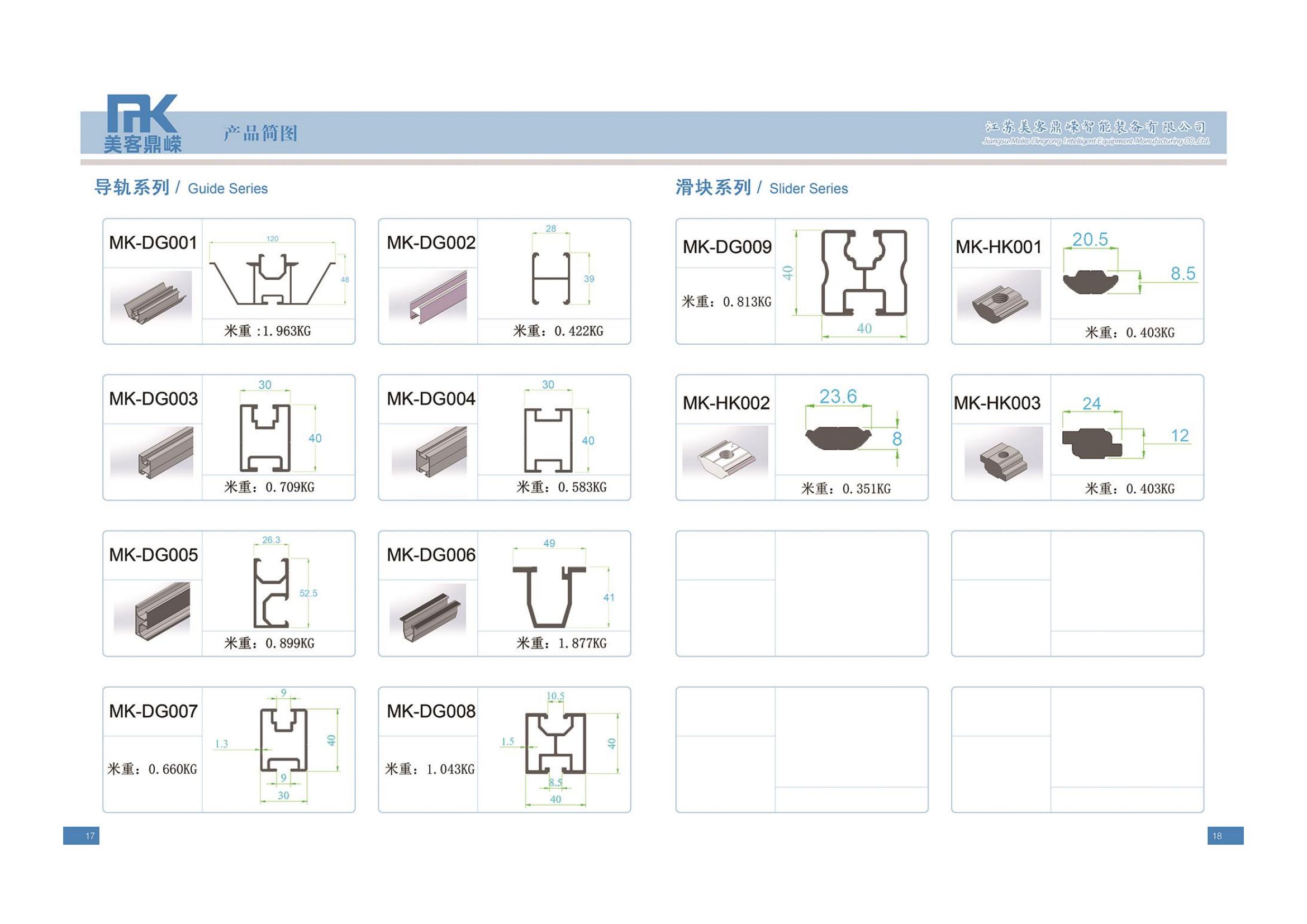 導(dǎo)軌，夾具，邊壓塊系列(圖1)